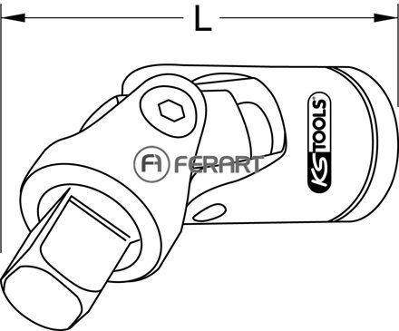 1/2" Power guľový kĺb