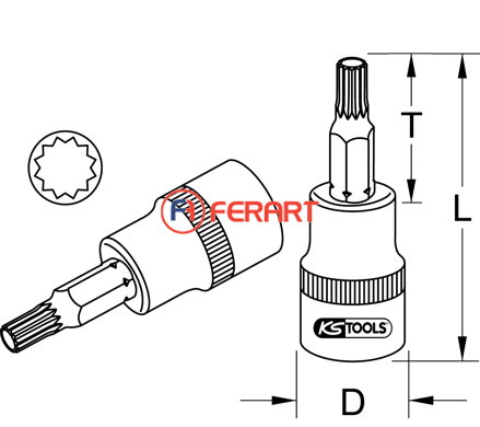 1/4" bit nástrčný XZN, M4