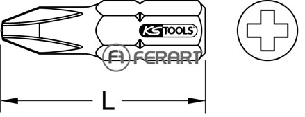 1/4" TORSIONpower bit, 25mm, PH1