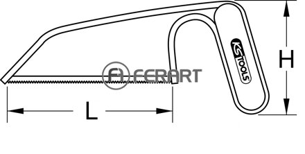 Oblúk malej ručnej pílky čierny, 150mm